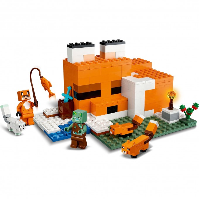 Конструктор LEGO MINECRAFT «ЛИСЬЯ ХИЖИНА» Minecraft 21178 3724981